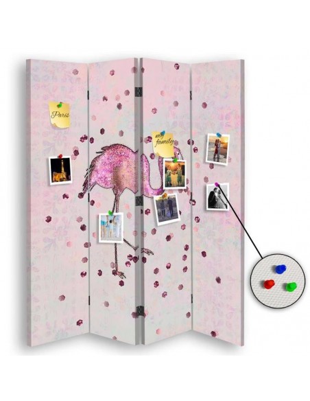 PARAVENT PIN IT - FLAMANT ROSE - 3 - 4