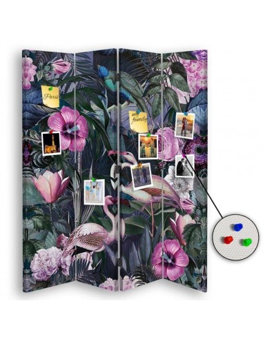 PARAVENT PIN IT - FLAMANT ET FLEUR - 3 / 4 / 5
