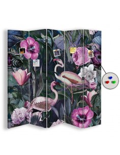 PARAVENT PIN IT - FLAMANT ET FLEUR - 3 / 4 / 5 2