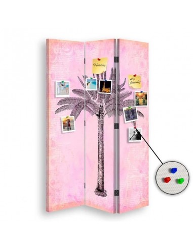 PARAVENT PIN IT - PINK PALM TREE - 3...