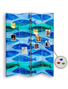 PARAVENT PIN IT - BLUE FISH - 3 / 4 / 5 2