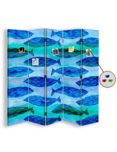 PARAVENT PIN IT - BLUE FISH - 3 / 4 / 5 2