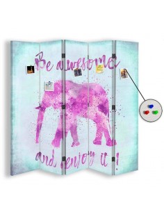 PARAVENT PIN IT - PACHYDERME ROSE - 4 / 5 2