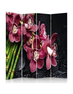 PARAVENT ORCHIDÉE ET BAMBOU / 3 - 4 - 5 2