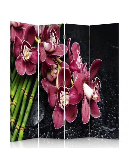 PARAVENT ORCHIDÉE ET BAMBOU / 3 - 4 - 5