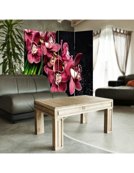 PARAVENT ORCHIDÉE ET BAMBOU / 3 - 4 - 5