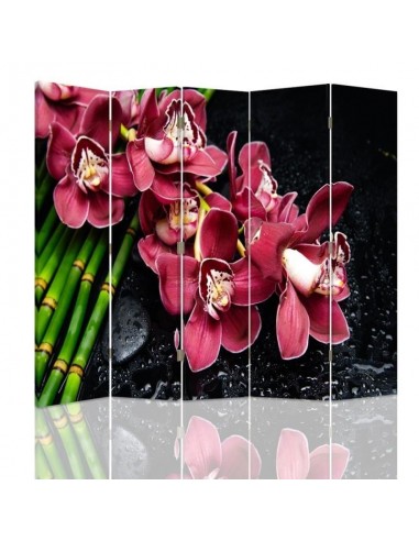 PARAVENT ORCHIDÉE ET BAMBOU / 3 - 4 - 5