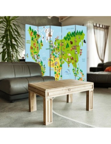 PARAVENT MAPPEMONDE ENFANT / 3 - 4 - 5