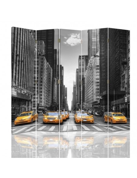 PARAVENT TAXI JAUNE / 3 - 4 - 5