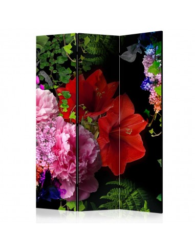 PARAVENT PIVOINE ET HIBISCUS / 3 - 5