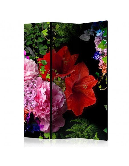 PARAVENT PIVOINE ET HIBISCUS / 3 - 5