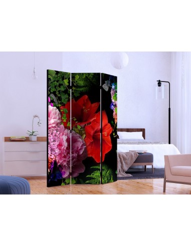 PARAVENT PIVOINE ET HIBISCUS / 3 - 5