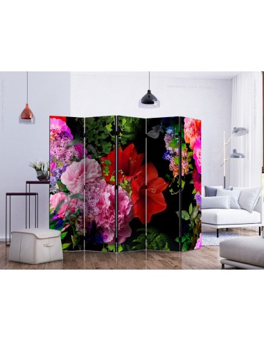 PARAVENT PIVOINE ET HIBISCUS / 3 - 5