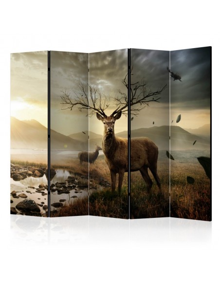 PARAVENT CERF EN MONTAGNE / 3 - 5