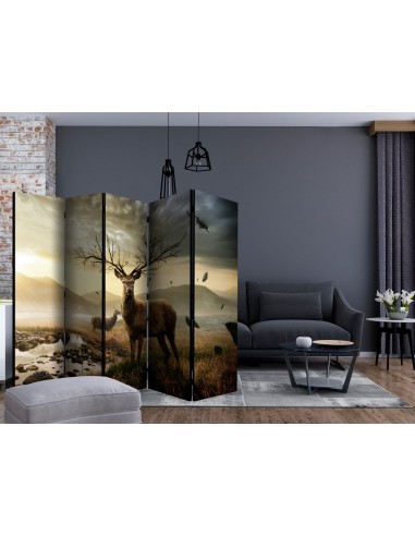 PARAVENT CERF EN MONTAGNE / 3 - 5
