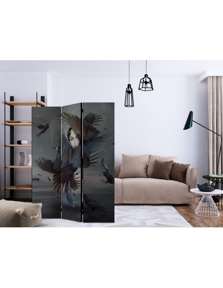 PARAVENT FEMME ET CORNEILLE / 3 - 5
