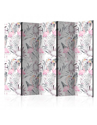 PARAVENT FLAMANT ET FLEUR / 3 - 5