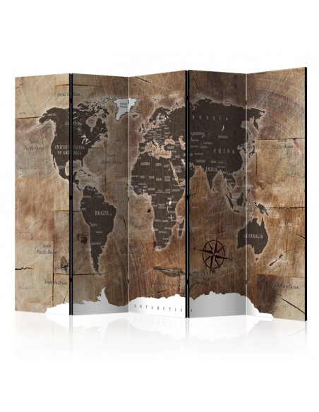 PARAVENT MAP EFFET BOIS / 5