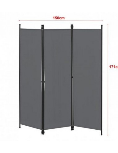 PARAVENT METAL GRIS XL 3-4-5-6