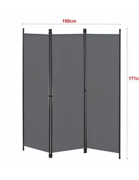 PARAVENT METAL GRIS XL 3-4-5-6