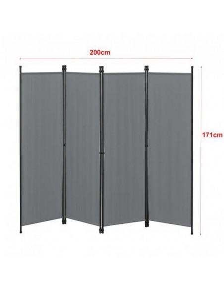 PARAVENT METAL GRIS XL 3-4-5-6