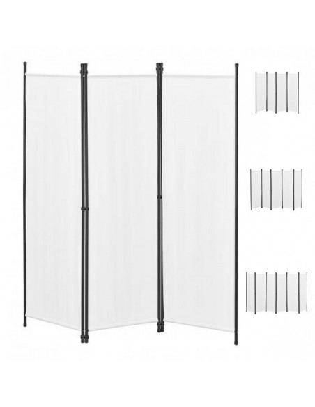 PARAVENT METAL BLANC XL 3-4-5-6