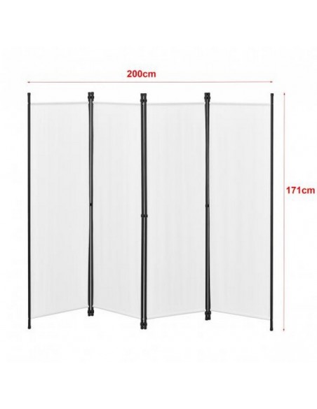 PARAVENT METAL BLANC XL 3-4-5-6