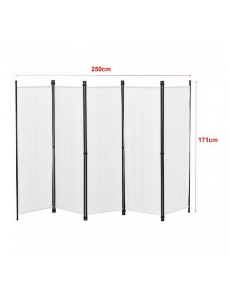 PARAVENT METAL BLANC XL 3-4-5-6