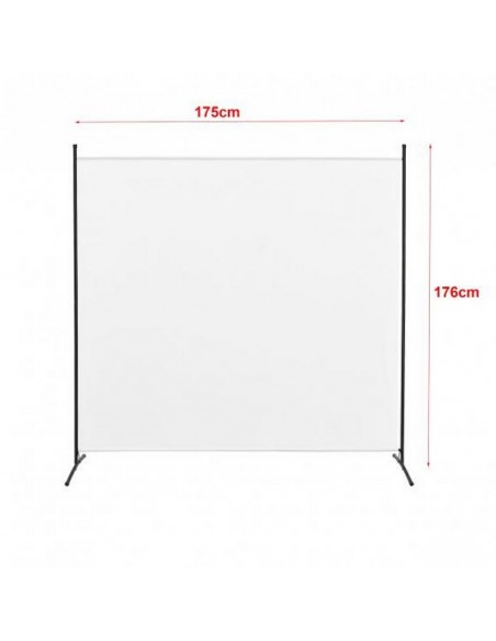 PARAVENT METAL BLANC 176x175cm