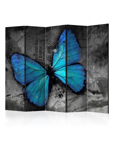 PARAVENT PAPILLON BLEU - 5