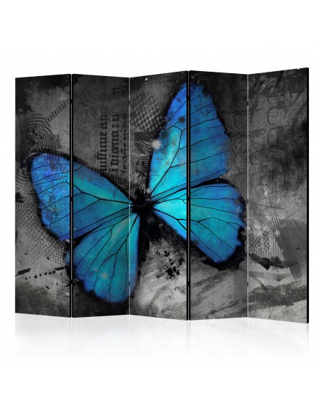 PARAVENT PAPILLON BLEU - 5