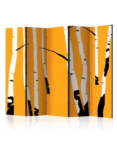 Birches on the orange background 5...