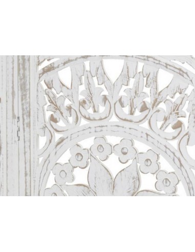 PARAVENT BOIS MANGUIER BLANC 3