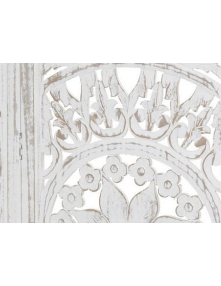 PARAVENT BOIS MANGUIER BLANC 3