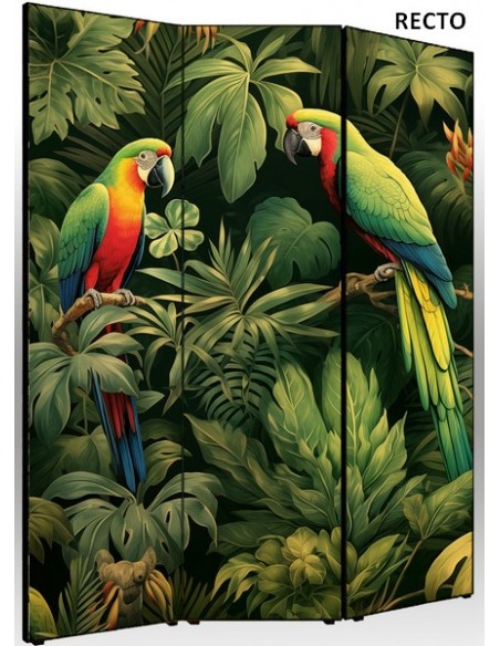 PARAVENT OISEAUX EXOTIQUES 3 - 4