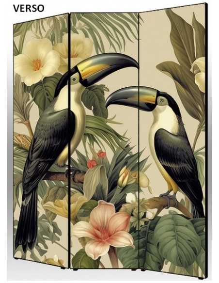 PARAVENT OISEAUX EXOTIQUES 3 - 4