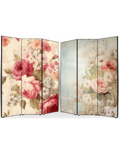 PARAVENT ROSES VINTAGE 3 - 4