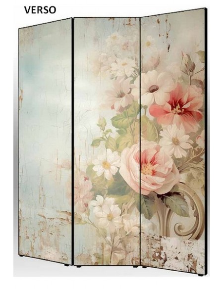 PARAVENT ROSES VINTAGE 3 - 4