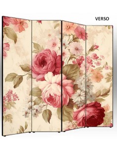 PARAVENT ROSES VINTAGE 3 - 4 2