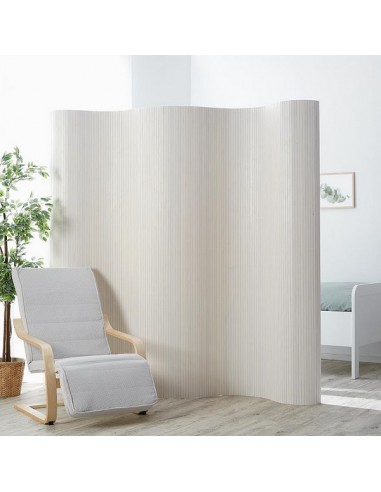 PARAVENT BAMBOU BLANC - H 195