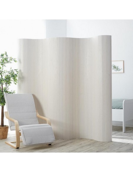 PARAVENT BAMBOU BLANC - H 195