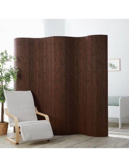 PARAVENT BAMBOU BRUN - H 195