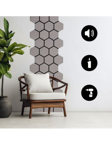 PANNEAUX ACOUSTIQUES GRIS- LOT de 4