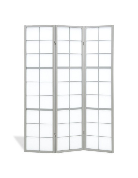 PARAVENT GRANDS CARREAUX GRIS 3 - 4 - 5 -6