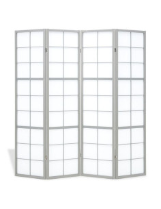PARAVENT GRANDS CARREAUX GRIS 3 - 4 - 5 -6 2
