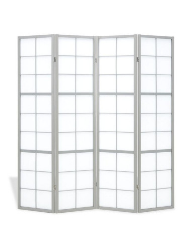 PARAVENT GRANDS CARREAUX GRIS 3 - 4 - 5 -6