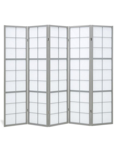 PARAVENT GRANDS CARREAUX GRIS 3 - 4 - 5 -6
