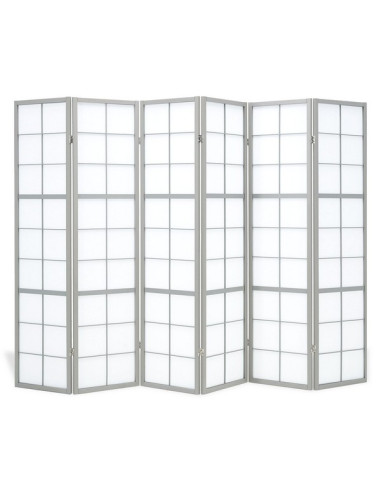 PARAVENT GRANDS CARREAUX GRIS 3 - 4 - 5 -6