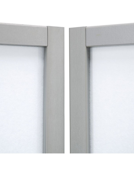 PARAVENT GRANDS CARREAUX GRIS 3 - 4 - 5 -6