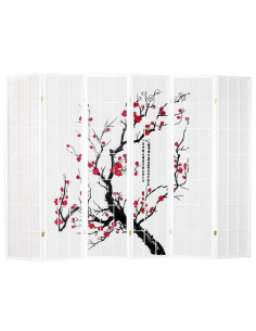 PARAVENT SHOJI CERISIER BLANC 3 - 4 - 5 -6 2